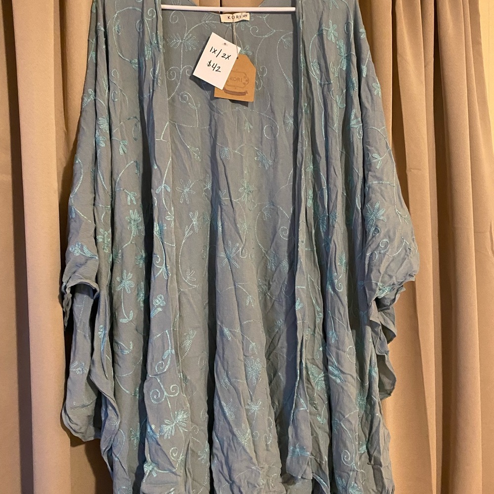 Kori Floral Detailing Kimono Cardigan/Coverup